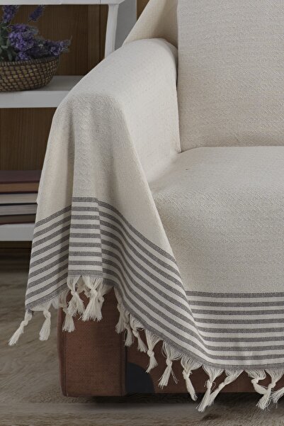 Lux Touch 3 Pieces Ecru Oversize Sofa - 180x300 Cm Sofa Duvan Sofa Bed Cover