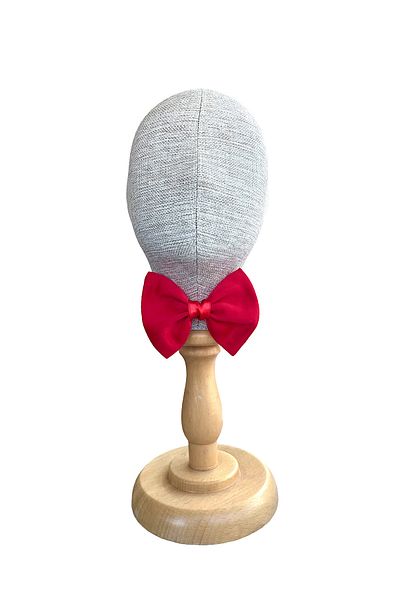 zühre balaban red satin bow tie