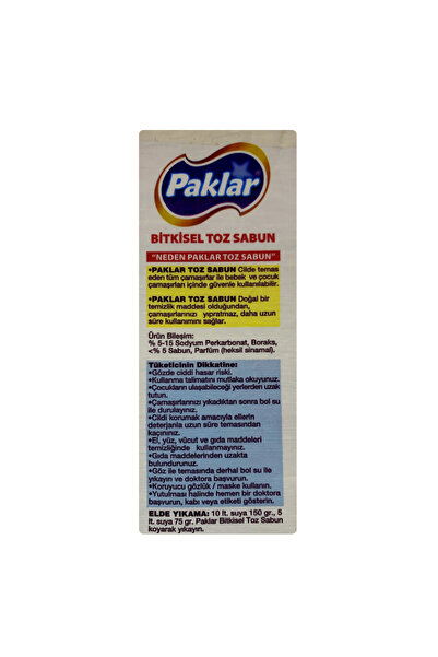 PAKLAR Bitkisel Toz Sabun 800 Gr