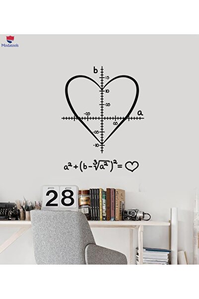 Modatools Çocuk Odası Duvar Sticker Okul Dekoru Bilim Matematik Sembolü Aşk Okul Sınıfı Çıkartmaları