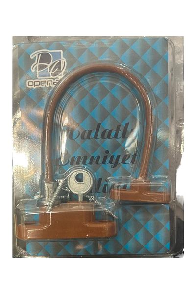 DASYAP PVC PIMAPEN WITH KEY GLASS LOCK WITH STEEL ROPE STEPPER SAFETY LOCK WITH ROPE FIND-MAX BMX-3759 COFFEE