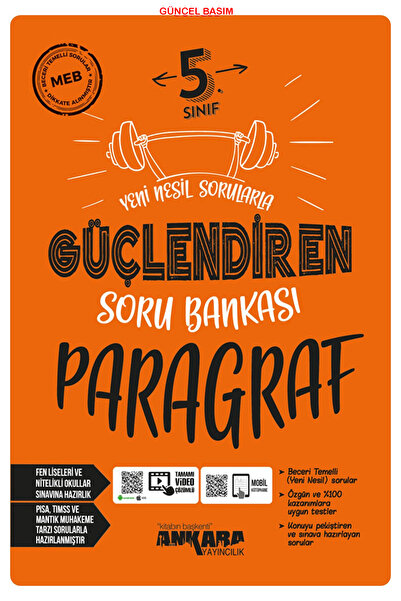 Ankara Yayıncılık 5.Sınıf Paragraf Yeni Nesil Sorularla Güçlendiren Soru Bank...