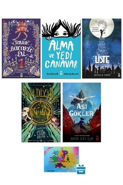 Timaş Yayınları Yapbozlu- Tavuk Bacaklı Ev Alma ve Yedi Canavar Liste Yedi Diyar Geçidi Asi Gökler