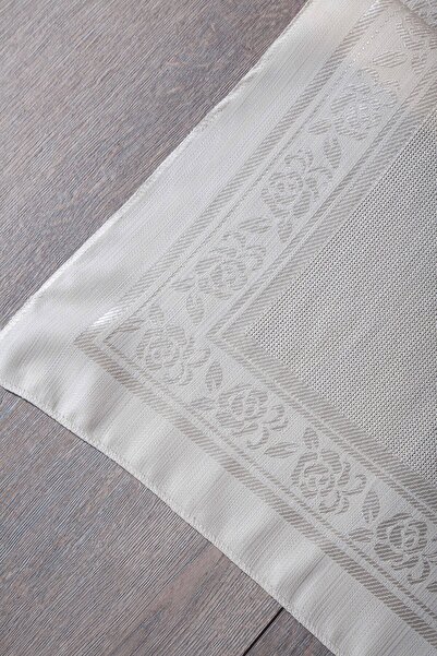 sarra Набір з 3-х килимків з бахромою з ажурної тканини - Капічіно