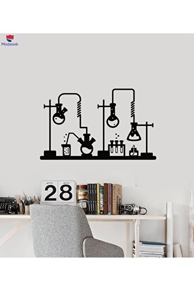 Modatools Çocuk Odası Duvar Sticker Kimyasal Laboratuvar Laboratuvarı Fen Sınıfı Odası Kimya Çıkartmaları
