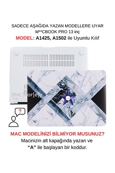 Mcstorey Macbook Pro Kılıf 13 Inç Mermer09 (ESKİ HDMI'LI MODEL 2012-2015) A14...