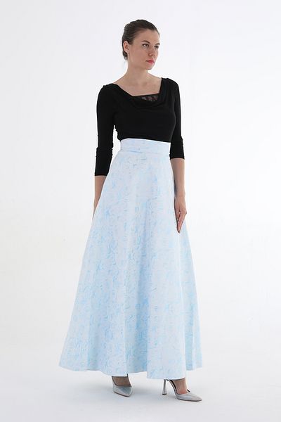 Balizza BLZ-High Waist Patterned Long Skirt