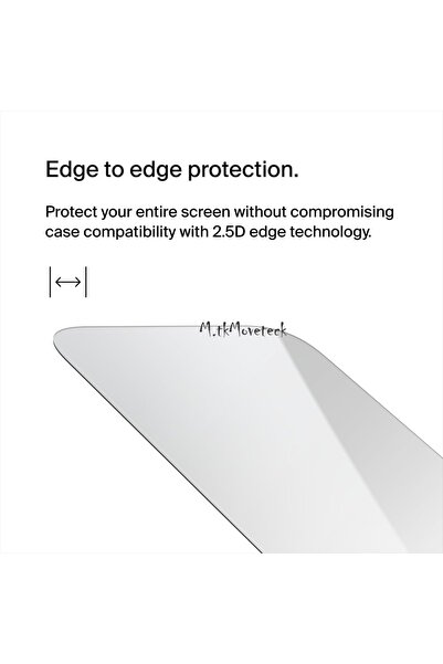 m.tk moveteck İphone 15 Pro Max Uyumlu Tam Kapatan Temperli Cam Ekran Koruyucu Kırılmaz Cam