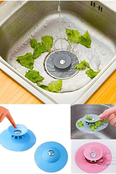 Hibana 2 Kademeli 2Adet Dokunmatik Lavabo Tıkacı Silikon Lavabo Gider Tıpası