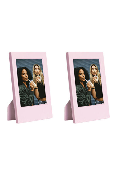 Fujifilm Instax Mini Film Uyumlu Pembe 2'li Klasik Fotoğraf Çerçeve Seti