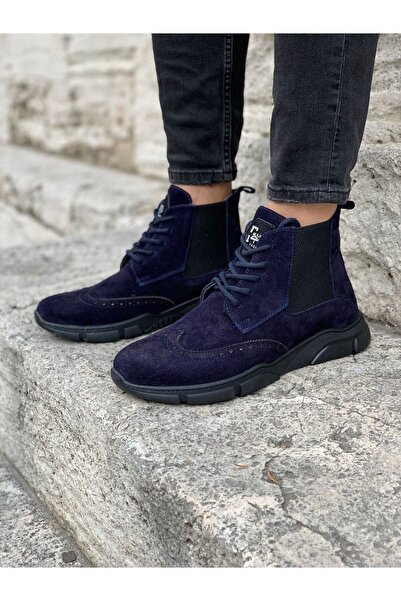 LONATOLİA Erkek Hakiki Deri Süet Bağcıklı Bot