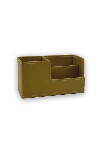 inn design Кожен органайзер за химикалки Beyoğlu Series, пастелно-шафранов, 20,5x12,5x10 см