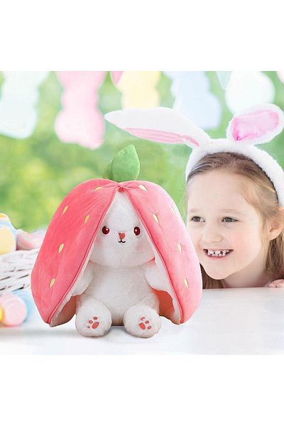 ifatoptan Zippered Strawberry Rabbit Patterned Shoes