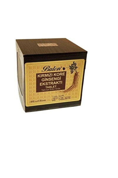 Balen Kırmızı Kore Ginseng Tablet 600mg*120 Kapsül Yetişkin Kök Kore Ginsengi...