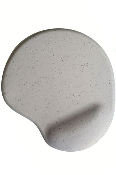 usin Oval Gray Sand Pattern Wrist Support Non-Slip Computer Notebook Mouse Pad-Maus Pad with Wristband