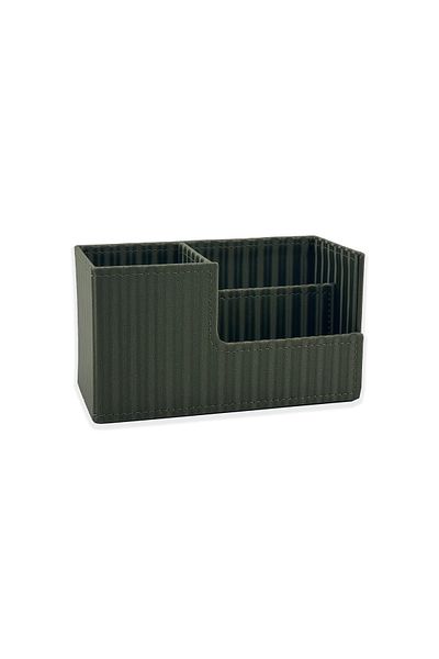 inn design Кожен органайзер за химикалки Beyoğlu Series, цвят Cosmos Green, 11x20x9.5 см