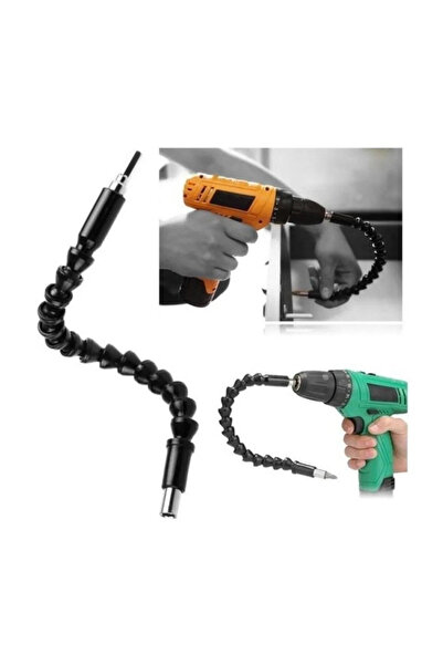 MOONSHOP Körüklü Bükülen Bits Uzatma Matkap Ucu Bükülebilir Esnek Tekli.