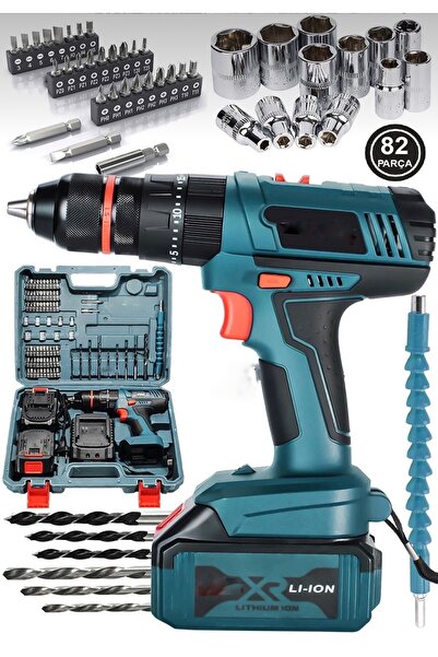 Genel Markalar 598 Vf Bakır Sargılı 13mm Çelik Mandren 10 Pilli Çift Akülü 82...