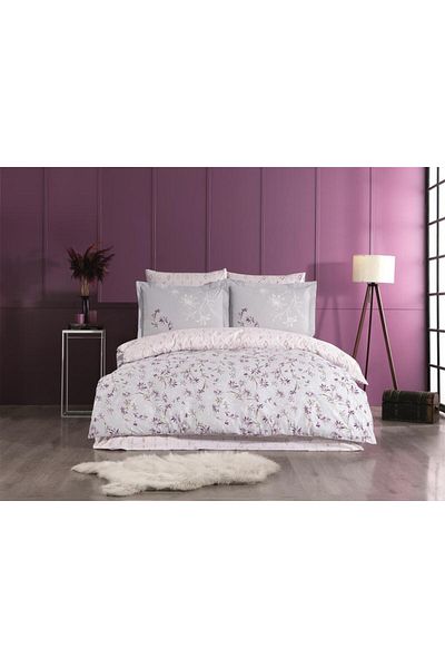 Hobby Double Poplin Duvet Cover Garden Purple