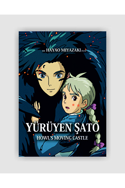 fırsatlar diyarı Howl's Moving Castle Yürüyen Şato Studio Ghibli Anime Duvar Posteri - Kalın Kağıt - Çerçevesiz