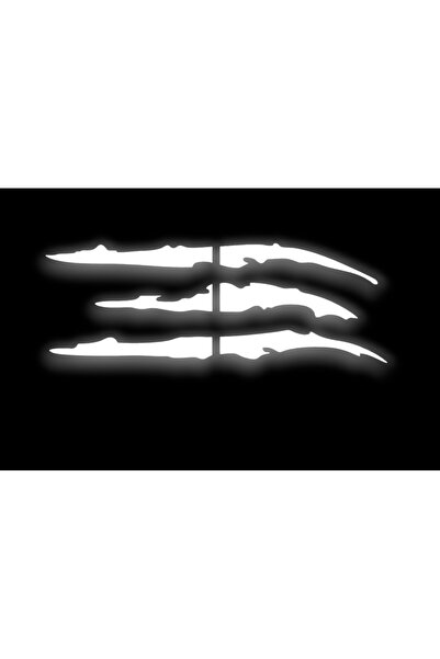 YAMANB Araba Pençe Sticker Reflektörlü ve Düz Renkler Oto Araç Sticker 40cm*1...