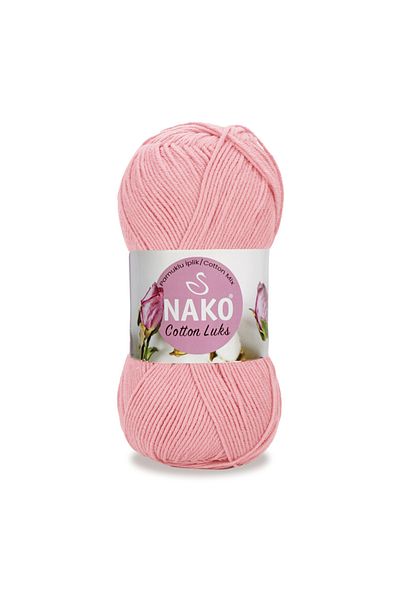 NAKO Βαμβακερό νήμα πλεξίματος πολυτελείας 100 gr Αριθμός χρώματος: 97548 ΠΟΥΔΡΑ ΡΟΖ