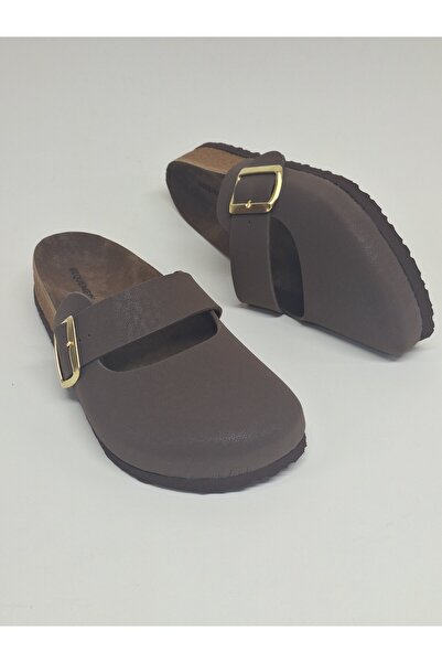 Bequemere Yellow Color Buckle 401 Model Closed Toe Scarf Daily Use Orthopedic Women's Slippers