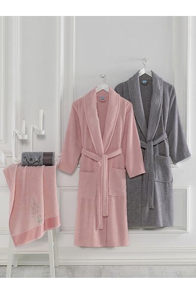 Atika Collection Σετ ρόμπας 4 τεμαχίων |   Σετ προίκας |   Βαμβάκι |   Οικογενειακό Σετ Μπουρνούζι