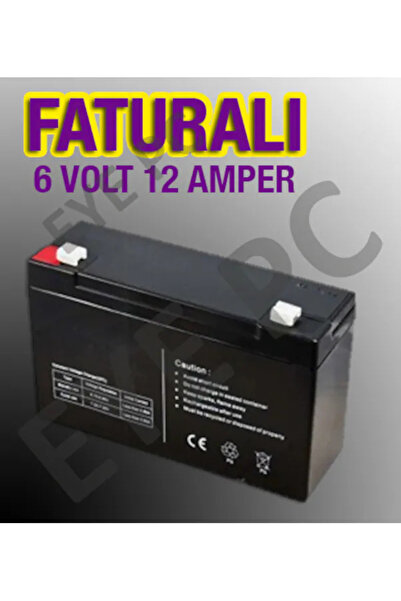 EYEPC 6 Voltluk Tüm Pilsan Akülü Araçalara Uyumlu 6Volt 12Amper Akü