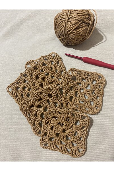 Mai Handmade Kağıt Ip / Kağıt Ip Kare Motif / Hazır Kare Motif