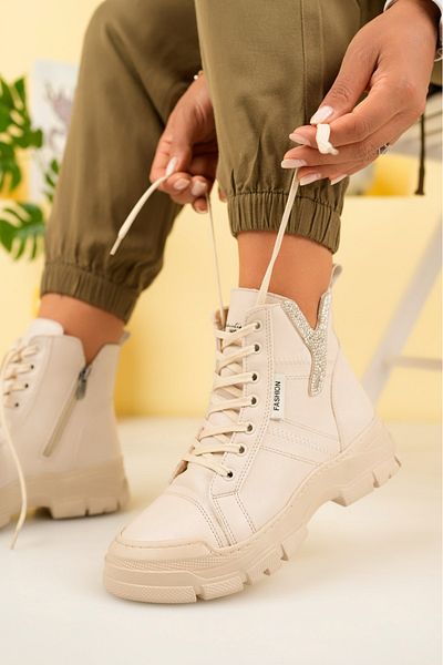 Dizzy Y Stone Lace-Up Thermo Sole Winter Boots