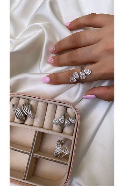 Accessories Adjustable Jewelled Zircon Ring