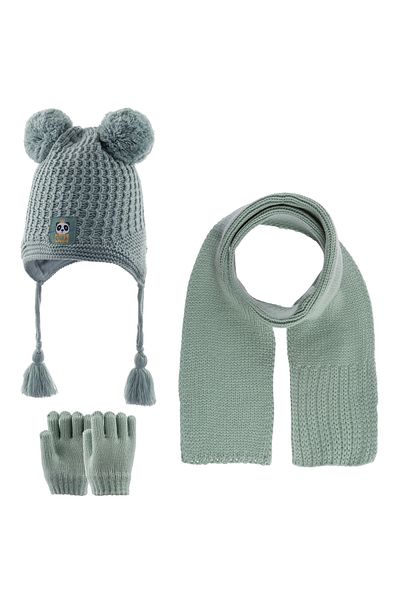 Kitti 1-4 Years Baby Girl & Child Scarf Beanie Gloves Set of 3