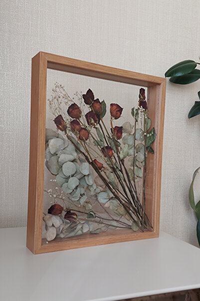 Verda Çerçeve 40x50 Cm Çift Yönlü Derin Gül Çerçevesi! Gelin Buketi Çerçevesi!