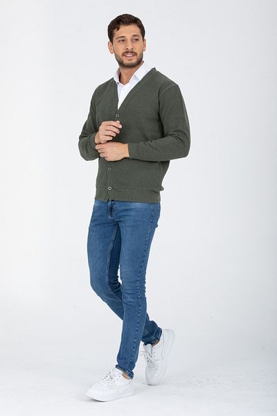 LFC Cardigan Khaki Long Sleeve 50% Cotton 50% Polyester