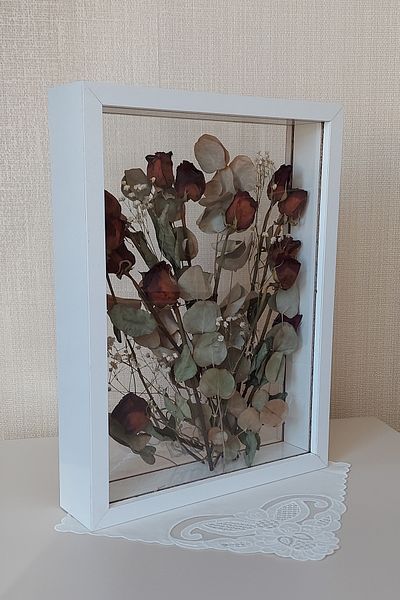 Verda Çerçeve Ramă de memorie bidirecțională de 30x40 cm! Cutie de trandafiri Cutie transparentă de trandafiri