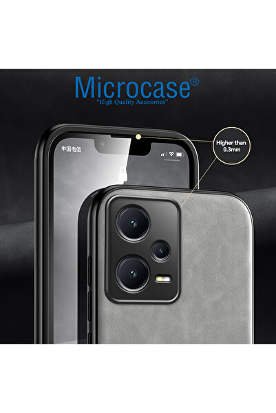 Microcase Xiaomi Redmi Note 12 Turbo / Poco F5 Luxury Leather Series Deri Desenli Plastik Koruma Kılıf AL8125