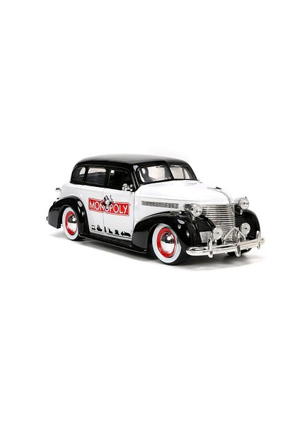Simba JADA 1939 CHEVROLET MASTER DELUXE DIE-CAST CAR SET 1:24 SCALE AND MR MONOPOLY FIGURE