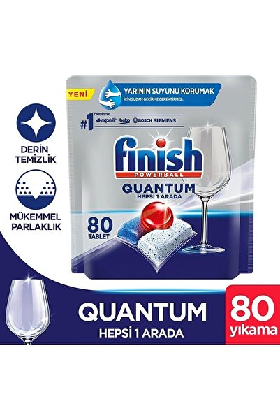 Finish Quantum 80 Li Bulaşık Makinesi Tableti X 3 ADET / 240 Tablet