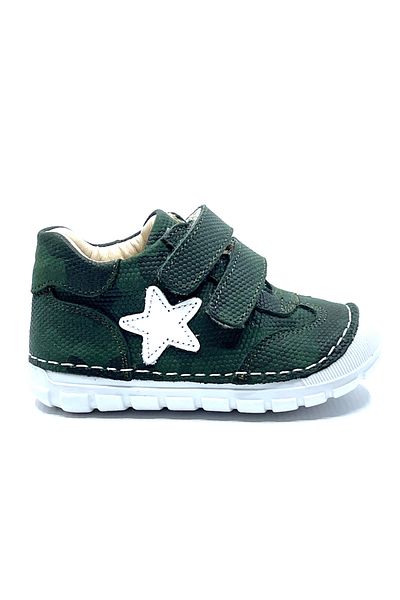 GOOFY Leather Orthopedic Sole Star Detailed Baby Boy First Step Shoes
