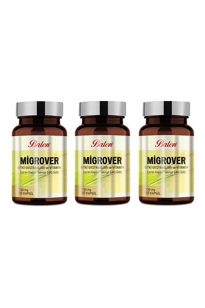 Balen Migrover Plant Extracts-vitamin 60 Capsules X 3Pcs