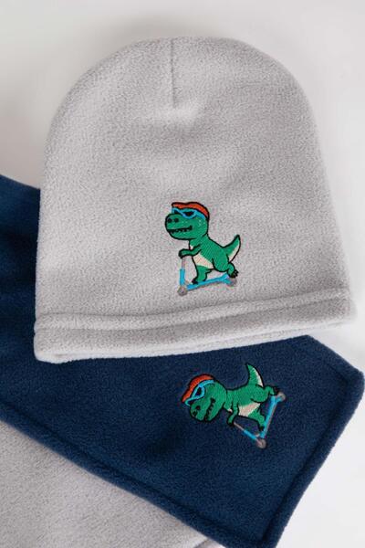 DeFacto Baby Boy 2 részes gyapjú sál sapka szett B4364a523wn