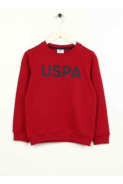 U.S. Polo Assn. BASE. Polo Assn. Red Boy's Sweatshirt JEREMYKIDSSK023