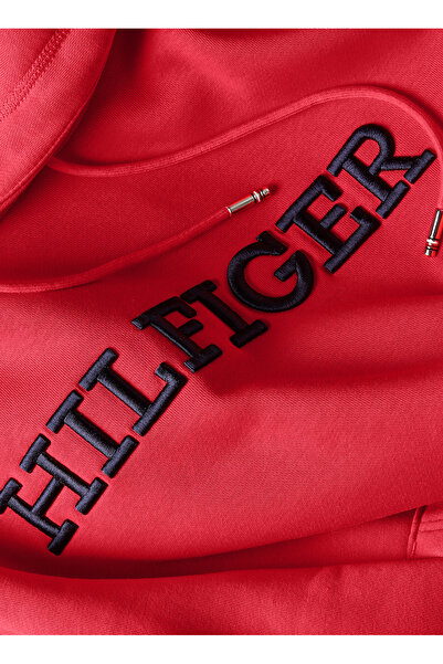 Tommy Hilfiger Kapüşon Yaka Turuncu Erkek Sweatshırt MW0MW33062SNE
