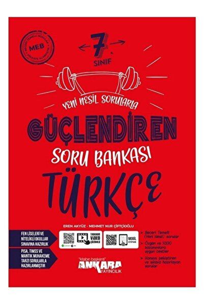 Ankara Yayıncılık 7. Sınıf Türkçe Güçlendiren Soru Bankası Ankara Yayıncıık