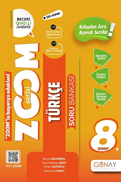 Günay Yayıncılık Günay Yayınları 8. Sınıf Türkçe Zoom Serisi Soru Bankası