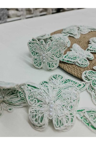 Esteks Dantel ve Tekstil Aksesuarları Ribbon Butterfly Lace 1 meter 12 motifs