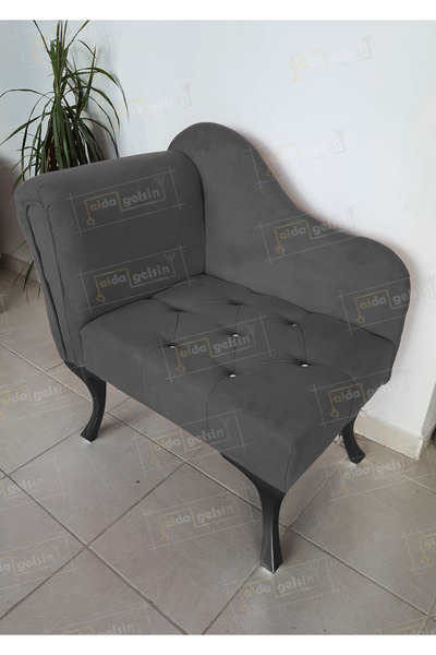 aldagelsin Yeni Model Tekli Köşe Koltuğu Josefin Bench Siyah Ayak