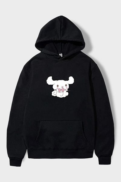 Gofeel Sanrio Bulls Detail Y2K Harajuku Oversize Hooded Tech Sweatshirt