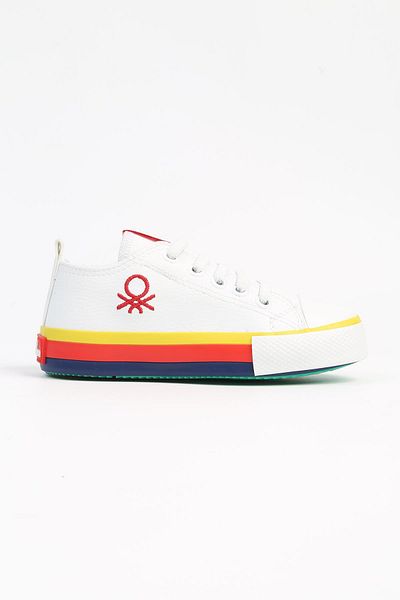 Benetton ® |   BN-30440 - 3394 Alb Roșu - Pantofi sport pentru copii